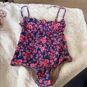 Brand new tag and hygiene liner poppy one piece